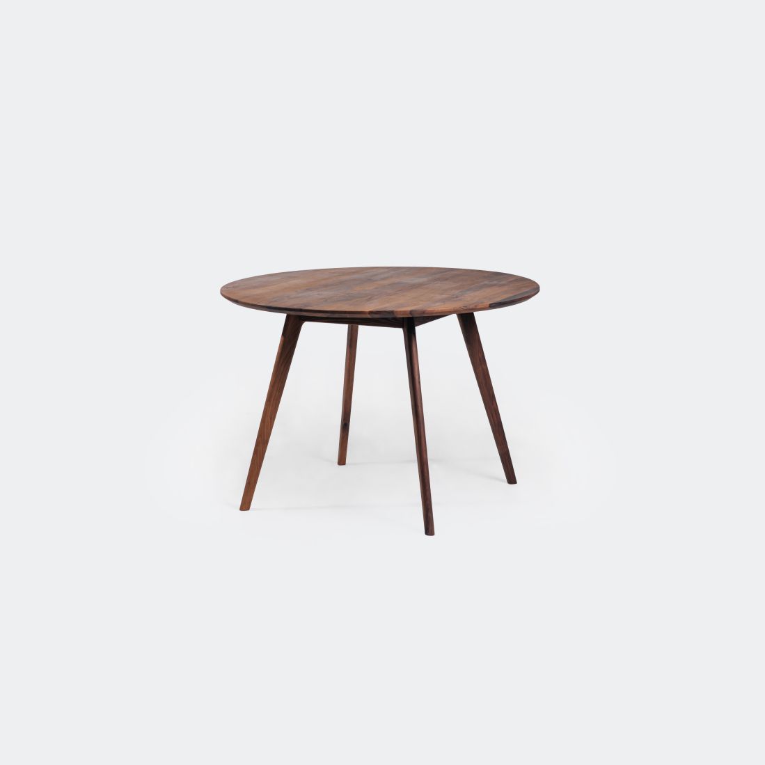 Dining table with round legs walnut - Homeblend Furniture